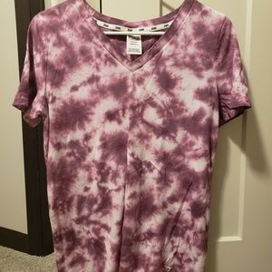 Pink tie dye tee